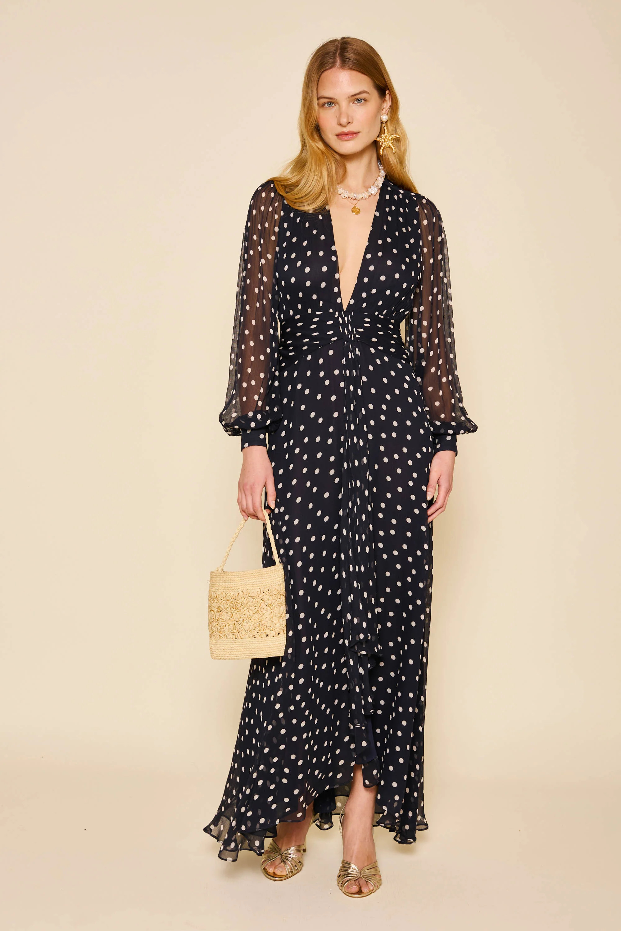 Meera - Bohemia Spot Deep Navy | Rixo