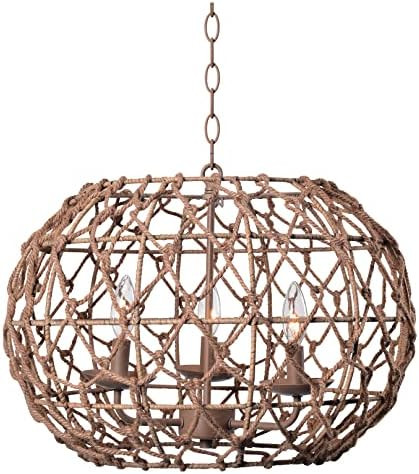 Kenroy Home 92072TN Torus Rustic Woven Pendant Light Fixture, Tan | Amazon (US)