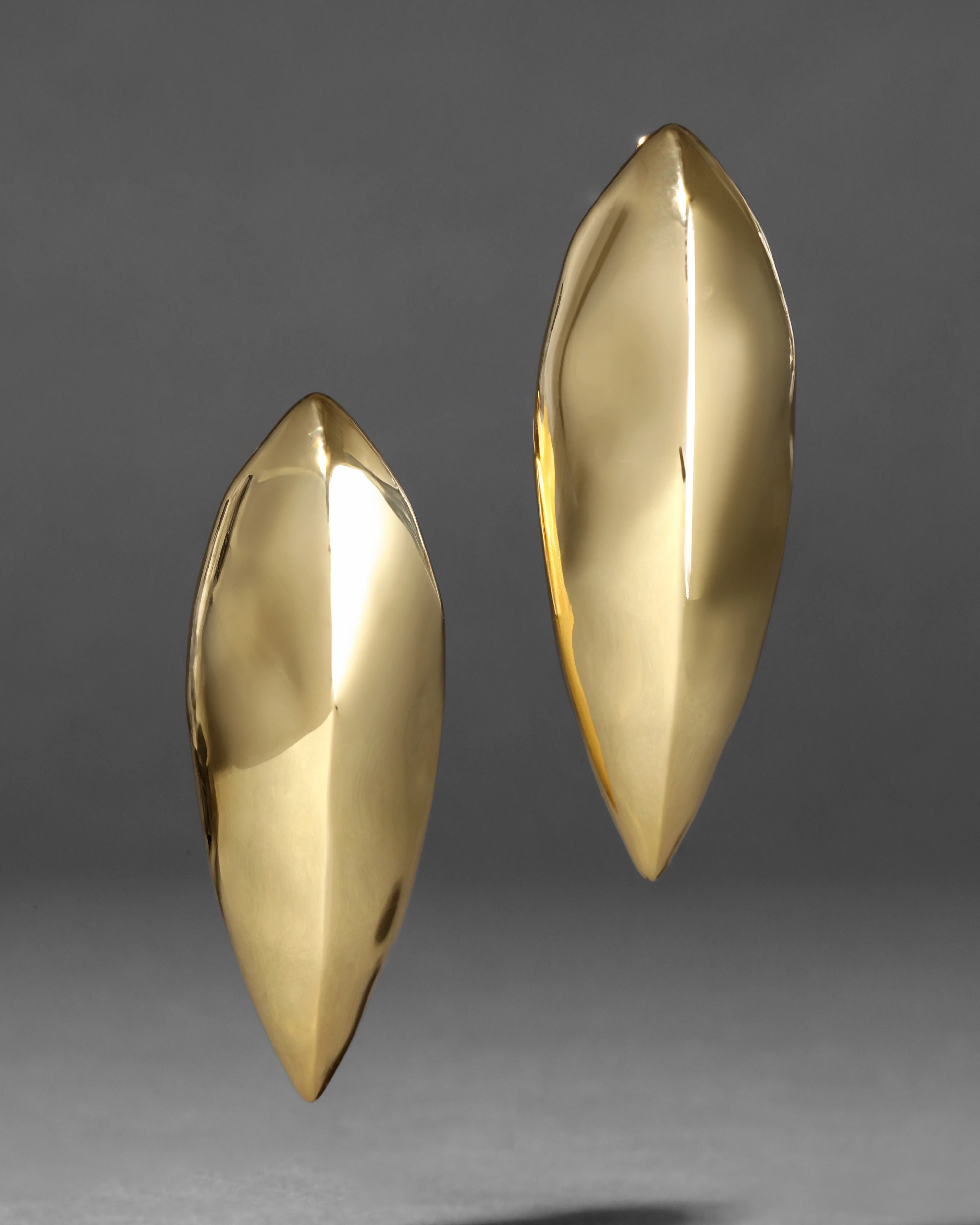 Brut Gold Armor Clip Earrings | 14k Gold Plated Clip On Earrings | Alexis Bittar