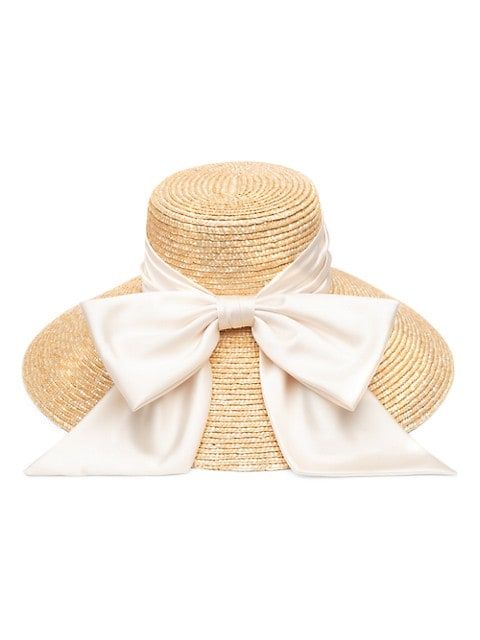 Mirabel Satin Bow Sunhat | Saks Fifth Avenue