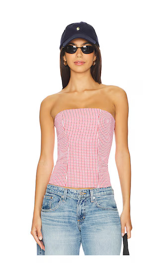 Tina Corset Top in Red | Revolve Clothing (Global)
