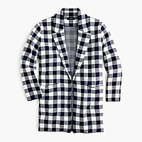 Sophie open-front sweater-blazer in gingham | J. Crew US