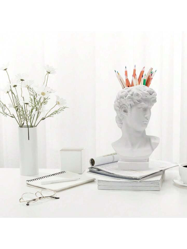 David Statue Greek Wedding Bust Face Vase Head Art Deco Cute Room Decor Aesthetic Vintage Dark Ac... | SHEIN