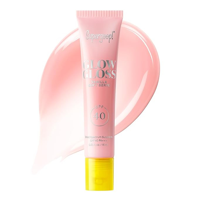 Supergoop! Glow Gloss SPF 40 Lip Balm, Vanilla Soft Serve (Sweet Cream Flavor, Sheer Soft Pink Ti... | Amazon (US)
