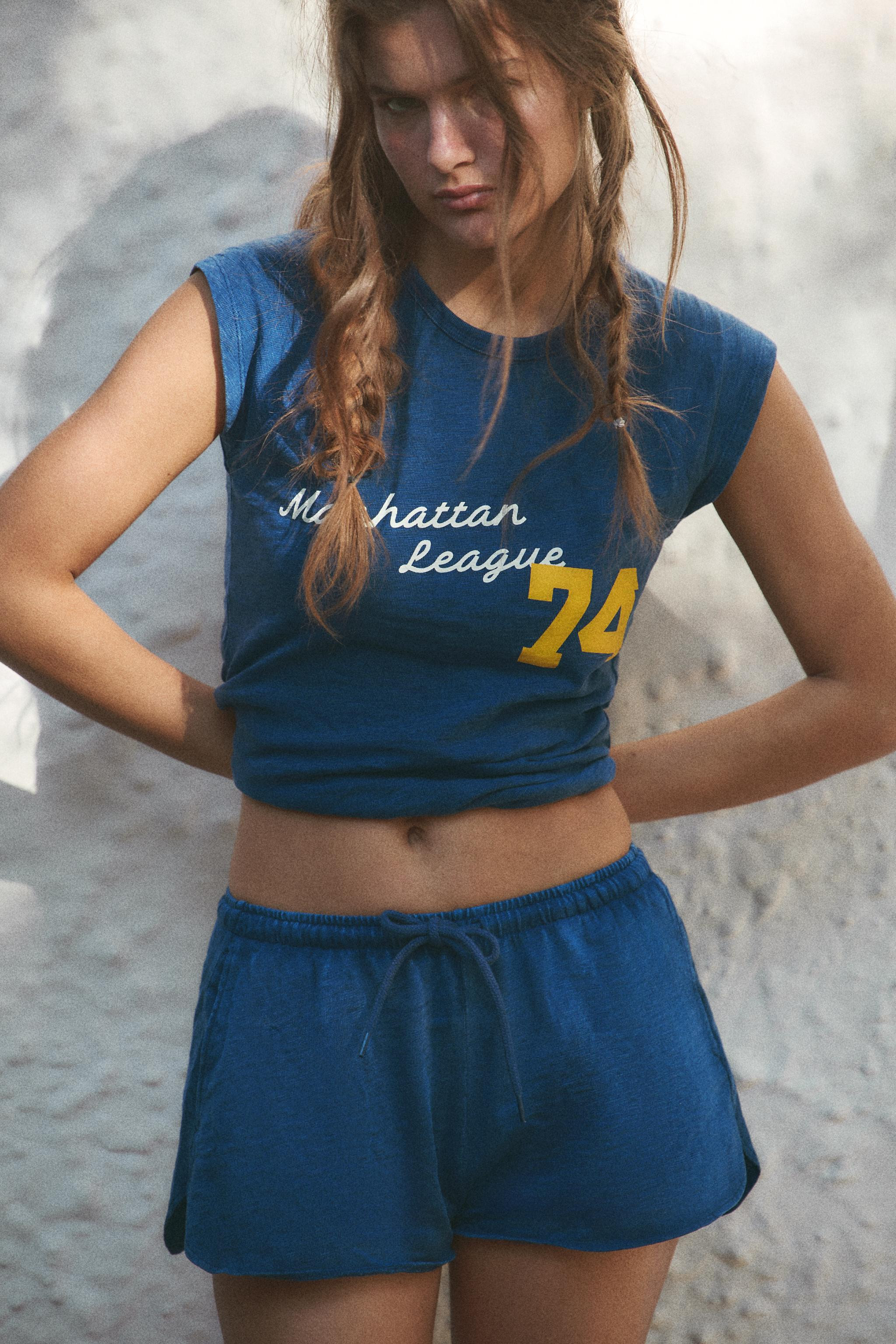SLUB KNIT SHORTS WITH DRAWSTRINGS | Zara UK
