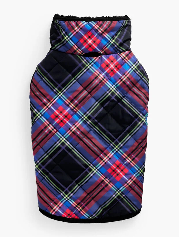 Poinsettia Plaid Dog Jacket | Talbots