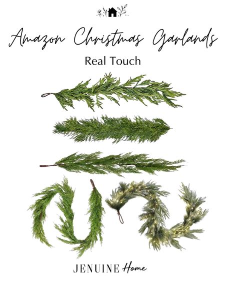 Amazon Christmas garlands. Evergreen garland real touch. Real touch garlands. Pre lit garland  

#LTKSeasonal #LTKHoliday #LTKhome