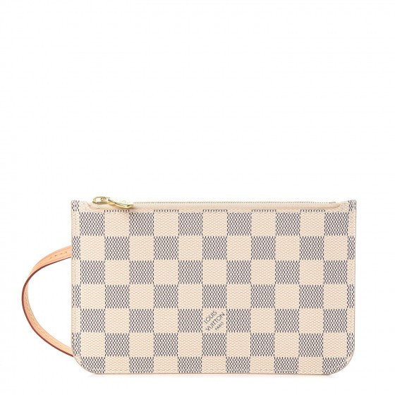 LOUIS VUITTON Damier Azur Neverfull PM Pochette | Fashionphile