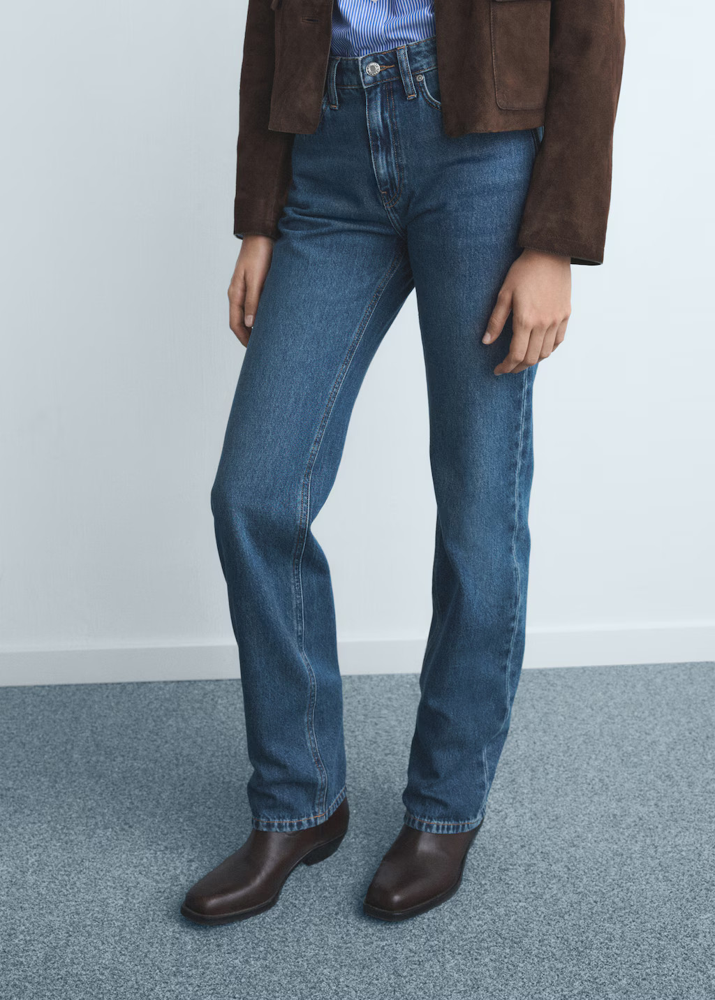 Matilda medium-rise straight-fit jeans - Women | MANGO USA | Mango (US/MX/AU)