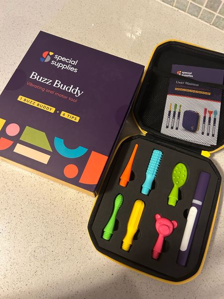 Special supplies buzz buddy speech feeding vibrating spoon speech therapy tools toys
Special Supplies Buzz Buddy Oral Stimulation kit with 6 Soft Textured Interchangeable Heads, Calm Sensory Needs, Support Speech, and Stimulate Self Feeding, Gentle Vibrations (Grey)


#LTKkids #LTKbump #LTKbaby