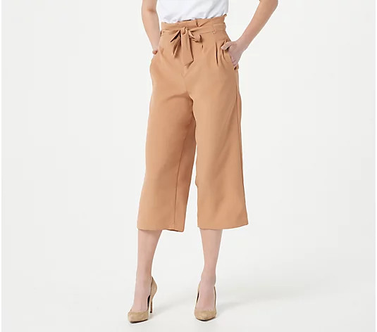 Bishop + Young Regular Paperbag Crop Pants | QVC
