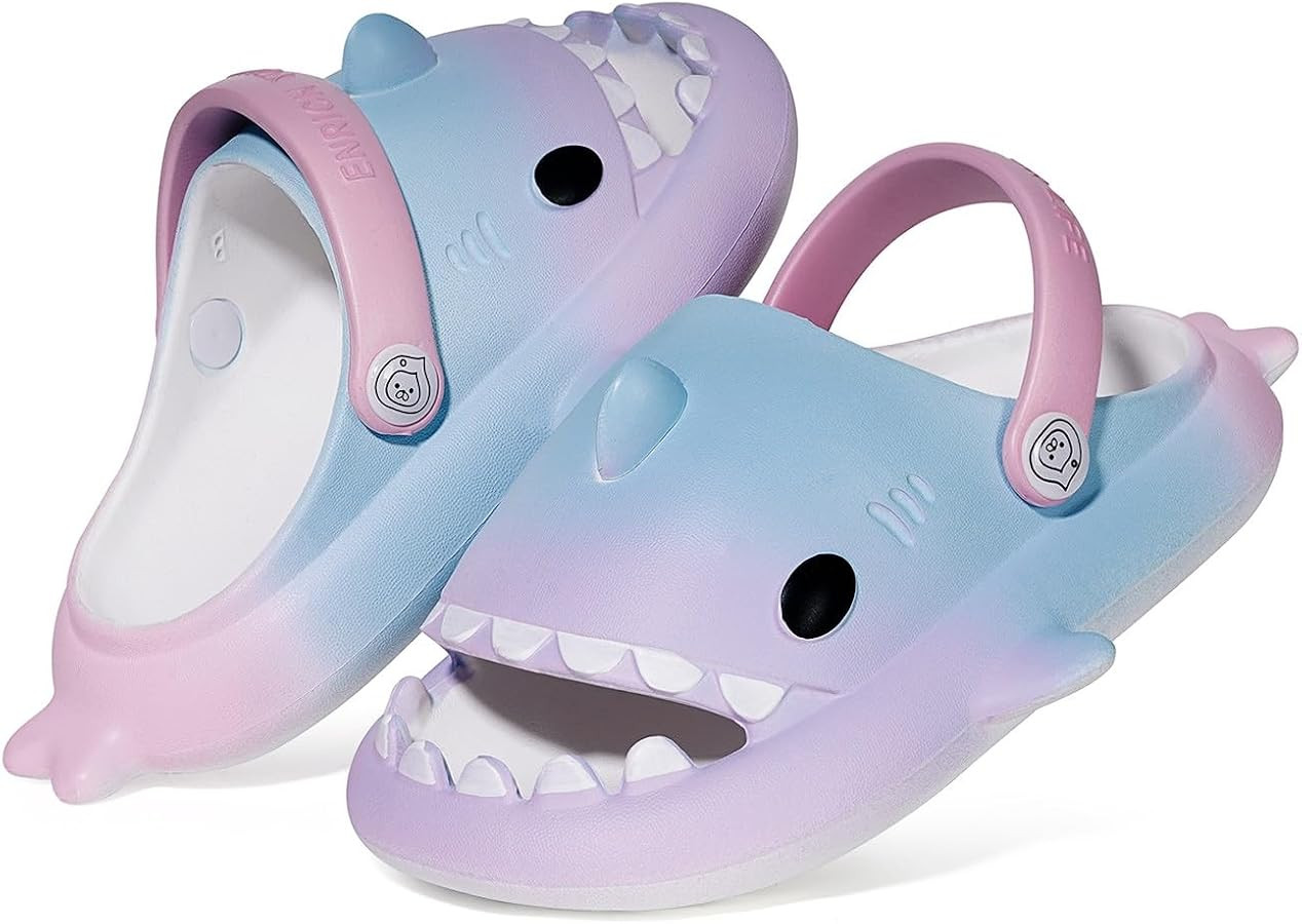 KVbabby Kids Shark Slides Boys Girls Toddlers Cloud Shower Slippers Cute Cartoon Open Toe Sandals... | Amazon (US)
