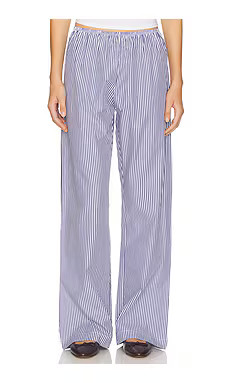 DONNI. The Pop Simple Pant in Navy Stripe from Revolve.com | Revolve Clothing (Global)