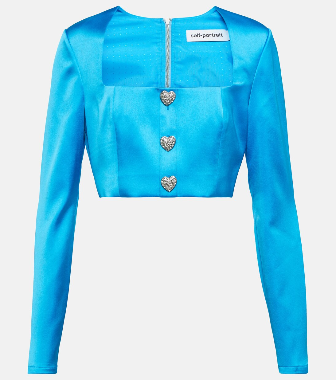 Crystal-embellished satin crop top | Mytheresa (US/CA)