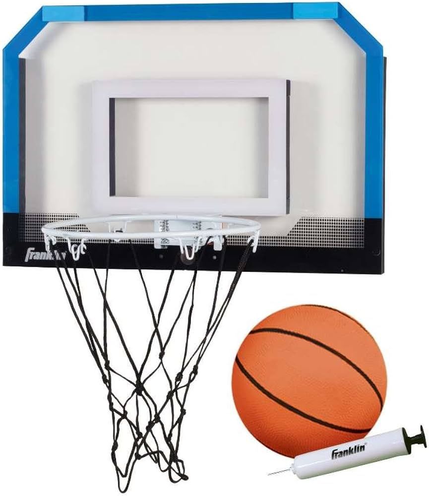 Franklin Sports Over the Door Indoor Mini-Basketball Hoop for Kids with Ball and Pump - Breakaway... | Amazon (US)