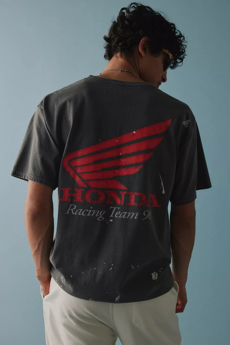 Honda Racing Team 98 Paint Splatter Graphic Tee | Urban Outfitters (US and RoW)