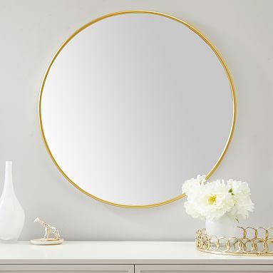 Metal Framed 30” Round Mirror | Pottery Barn Teen