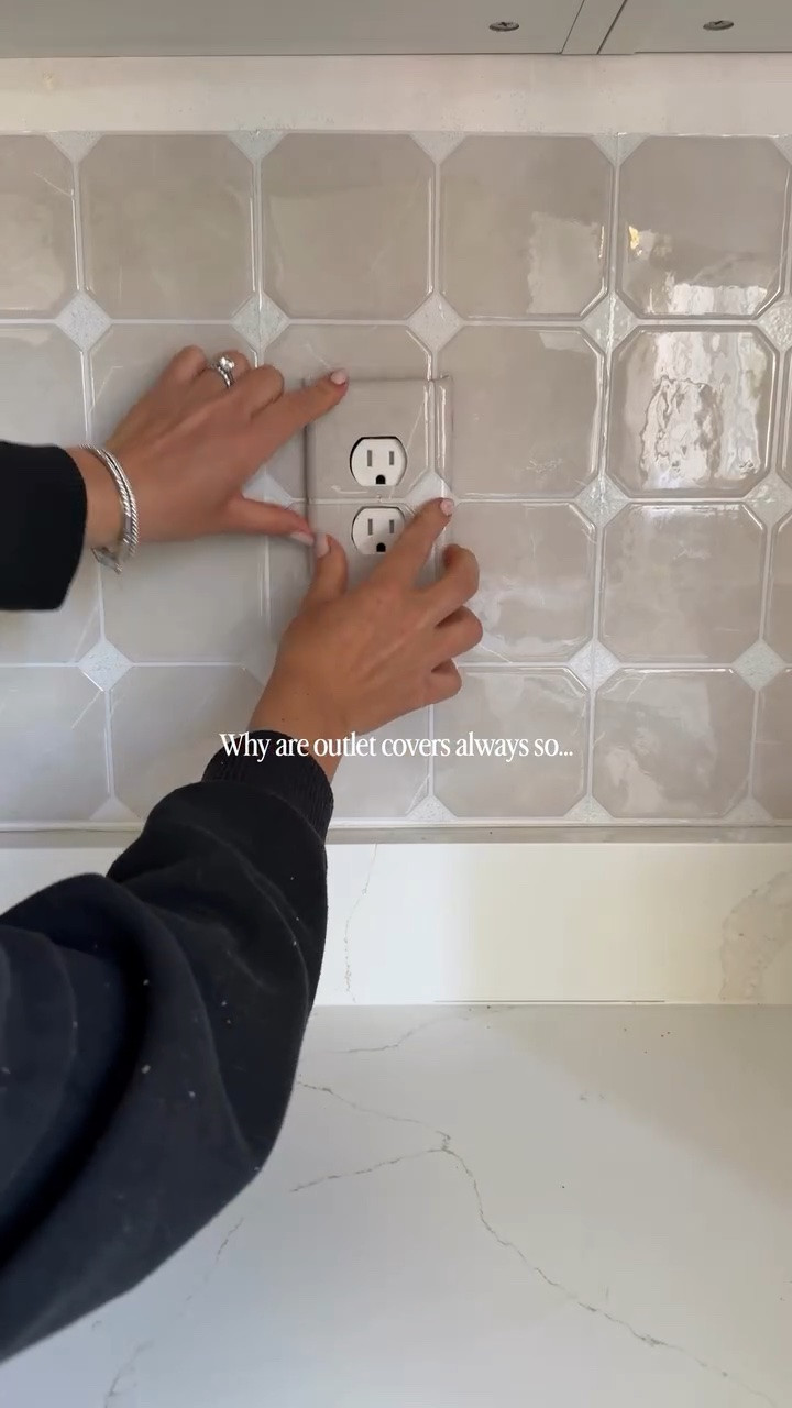 It’s all in the details…

The outlet covers looked so bright against our backsplash and it bothered me every time I looked at it. A little extra peel & stick and problem solved!