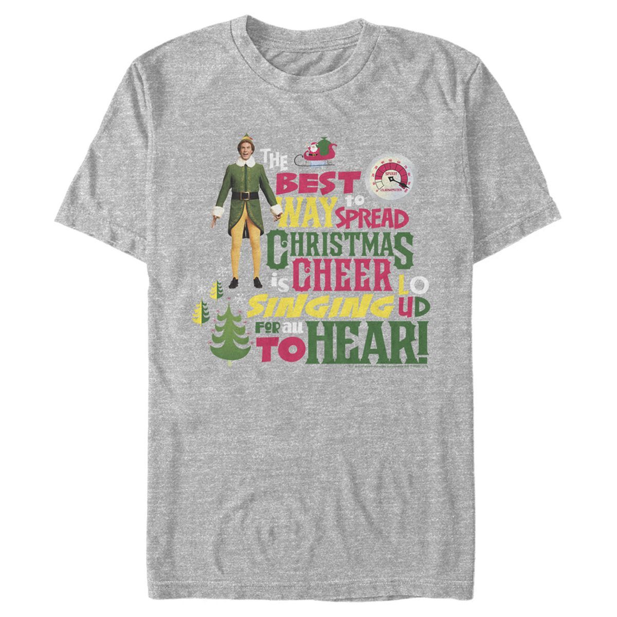 Men's Elf Christmas Cheer Loud Singing T-Shirt | Target
