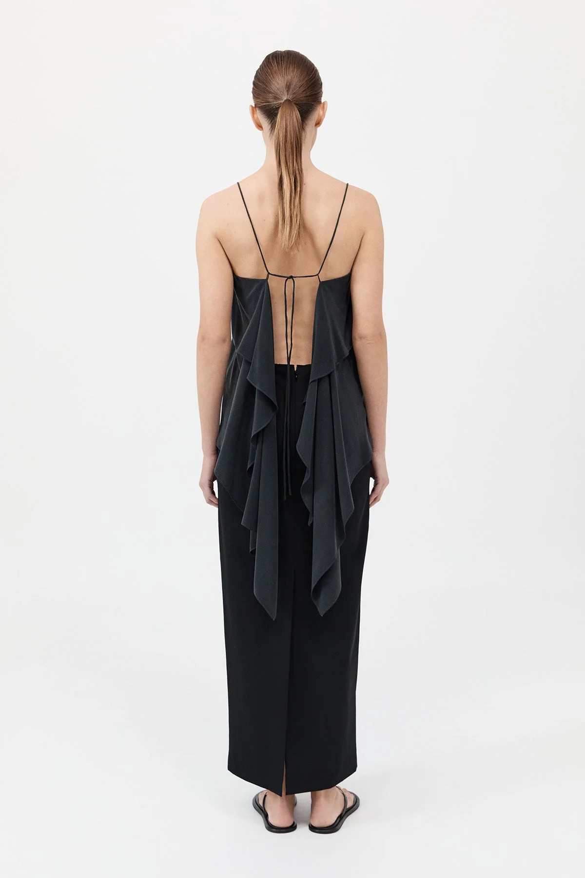 Silk Drape Top - Black | St. Agni (US, UK, EU)