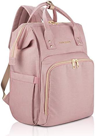 AMILLIARDI Diaper Bag Backpack - 6 INSULATED Bottle Holders - Detachable Stroller Straps (Light P... | Amazon (US)