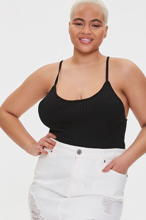Plus Size Ribbed Cami Bodysuit | Forever 21 (US)