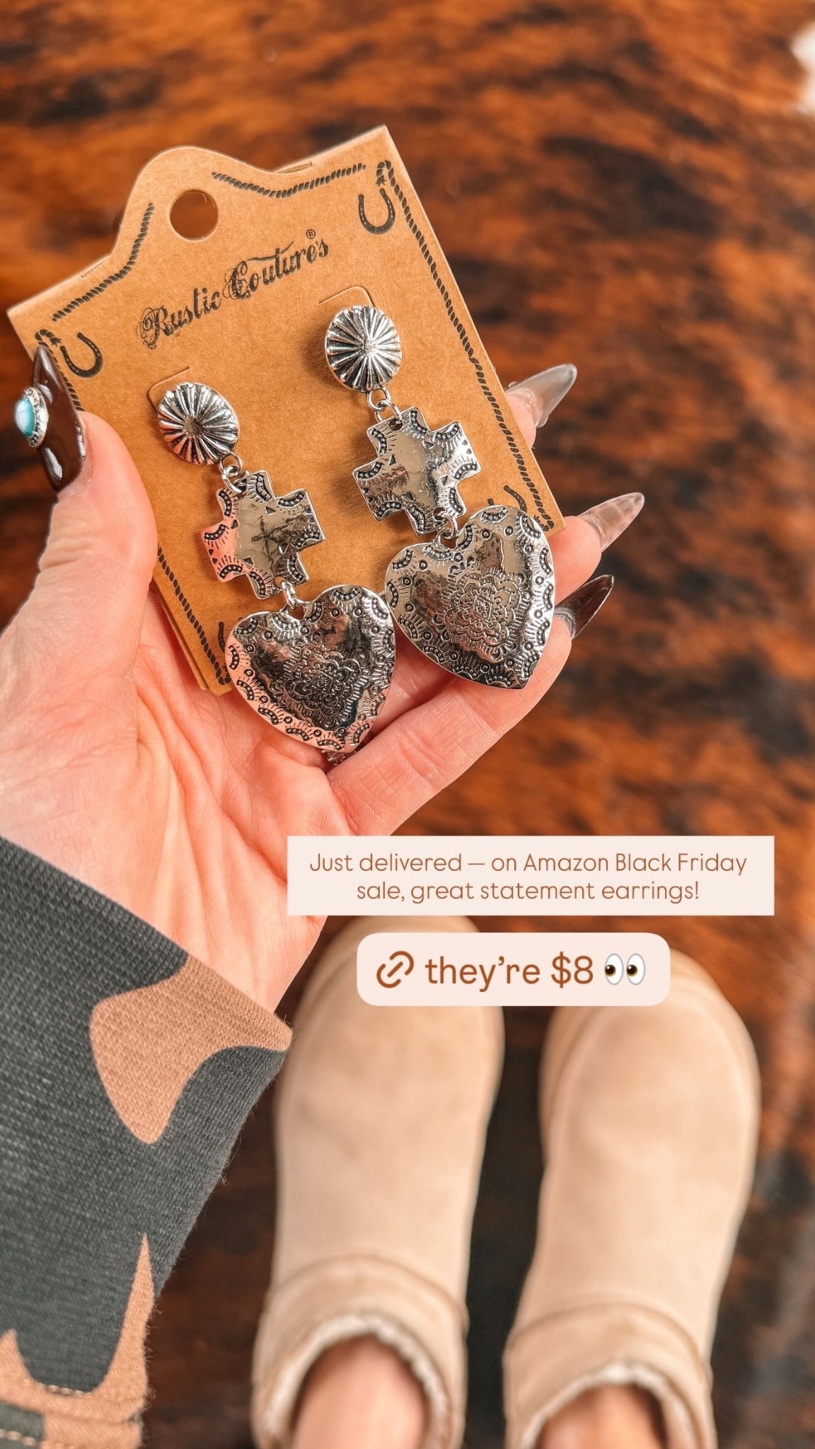 Western style earrings for $8!! 

#amazon #amazonfind #westernstyle #westernfashion 

#LTKSaleAlert #LTKootd #LTKHoliday