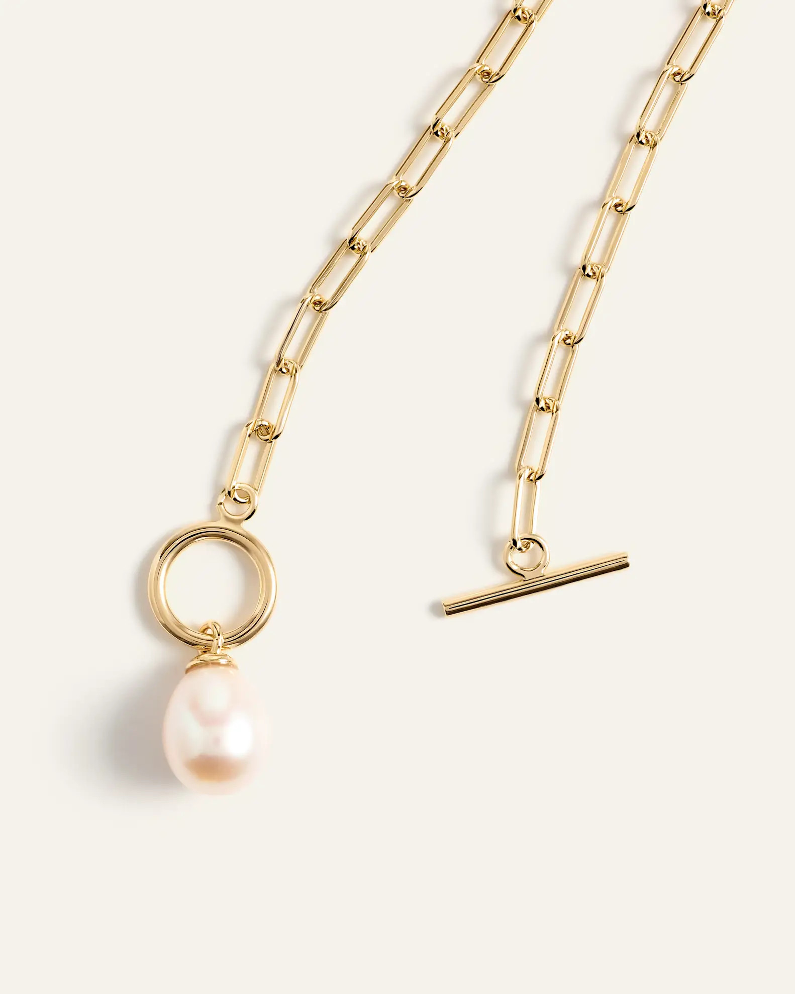 Freshwater Cultured Pearl Toggle Necklace in Gold Vermeil | Quince