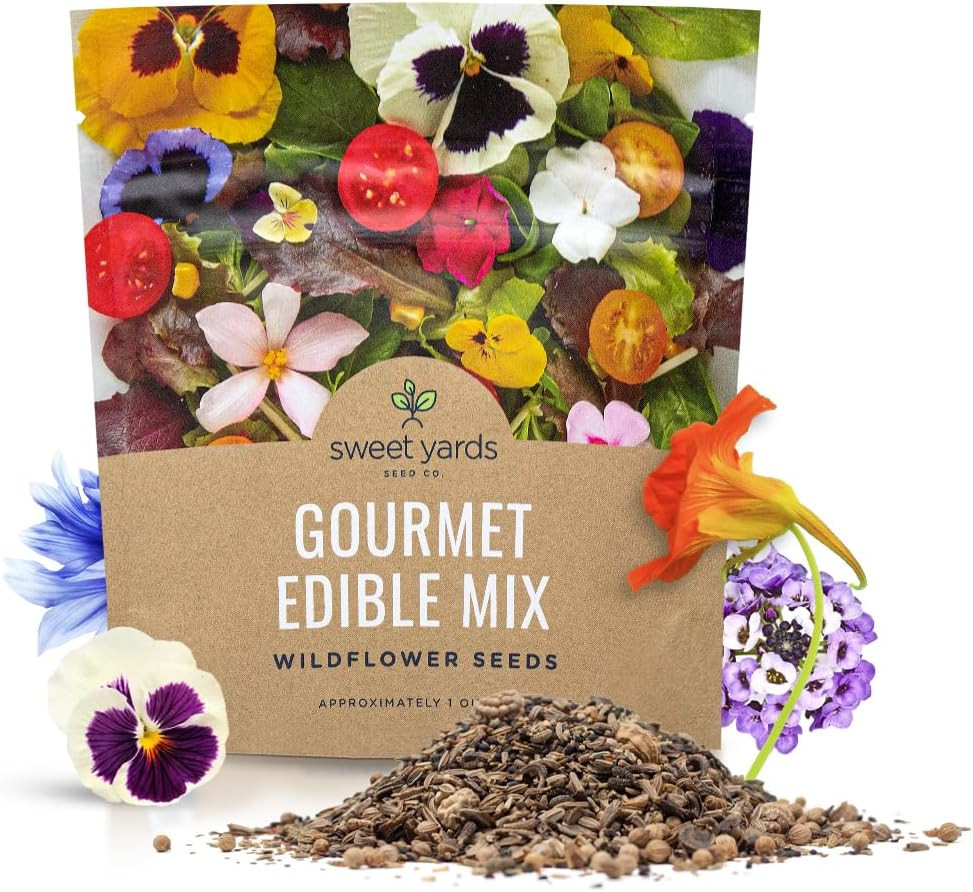 Wildflower Seeds Edible Flowers Mix - 1 Ounce Over 7,000 Open Pollinated Annual and Perennial See... | Amazon (US)