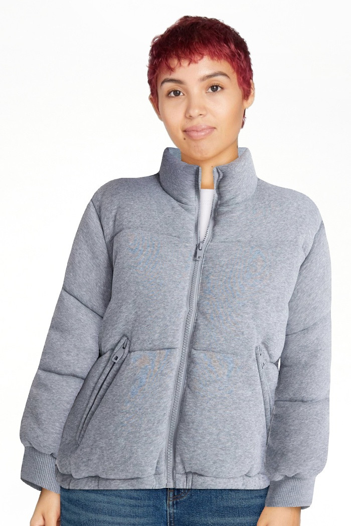 No Boundaries Knit Puffer Jacket, Women's | Walmart (US)