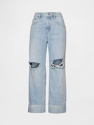 Low Slung Cuffed Relaxed Crop Jeans | Gap (US)