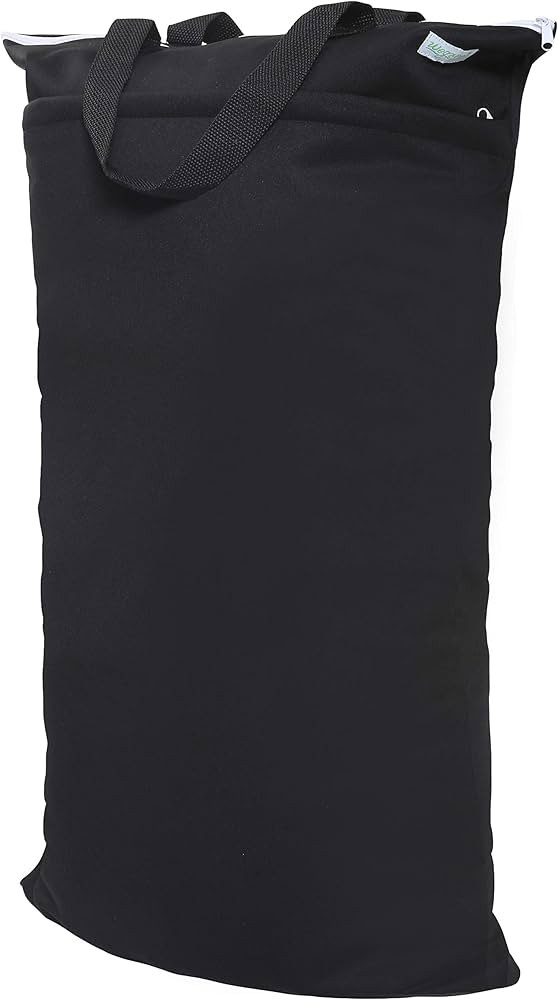 wegreeco Large Reusable Hanging Wet Dry Cloth Diaper Bag (Black) | Amazon (US)