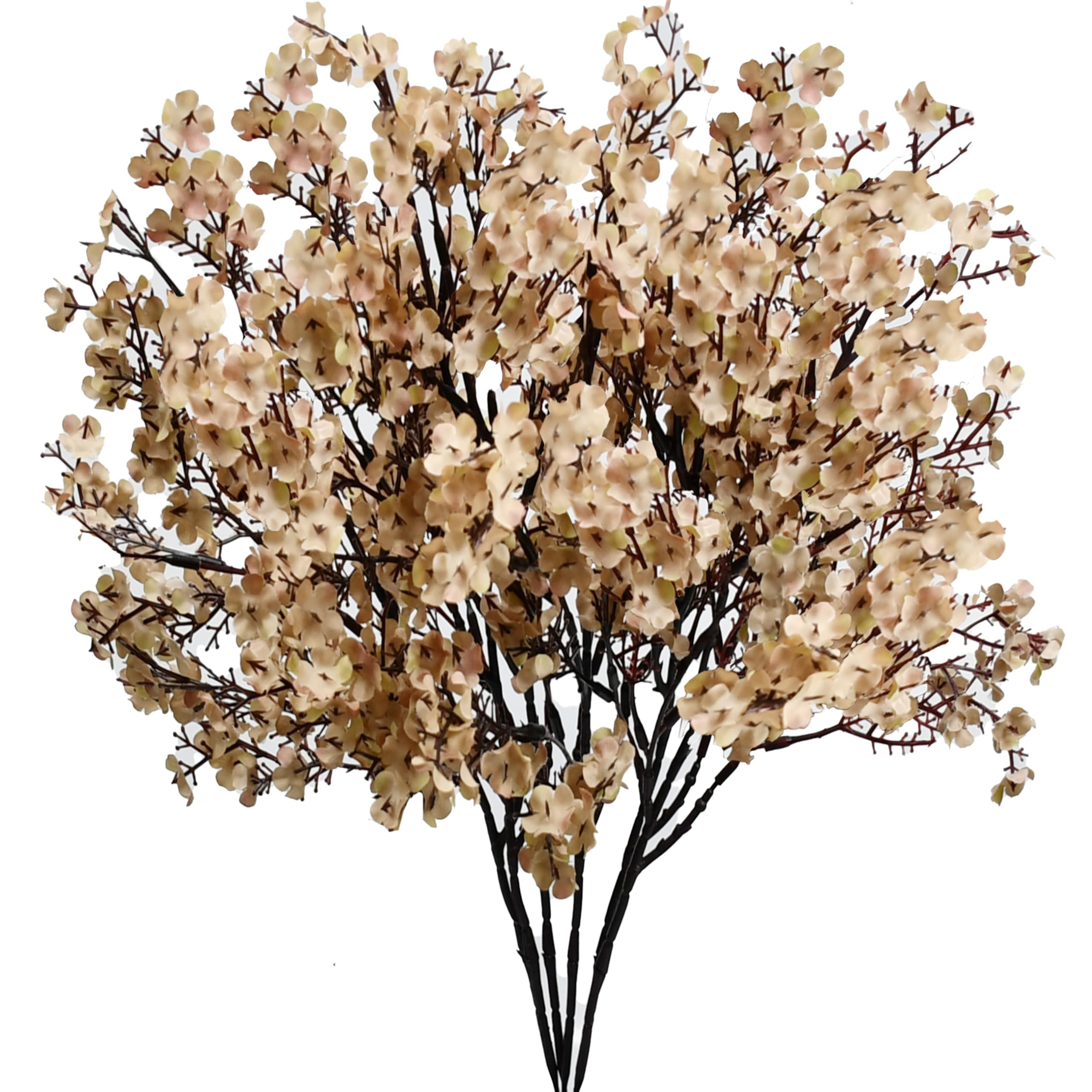 Mandy's Light Brown Artificial Baby’s Breath Flowers 6 Bundles Silk Gypsophila with Bendable St... | Amazon (US)