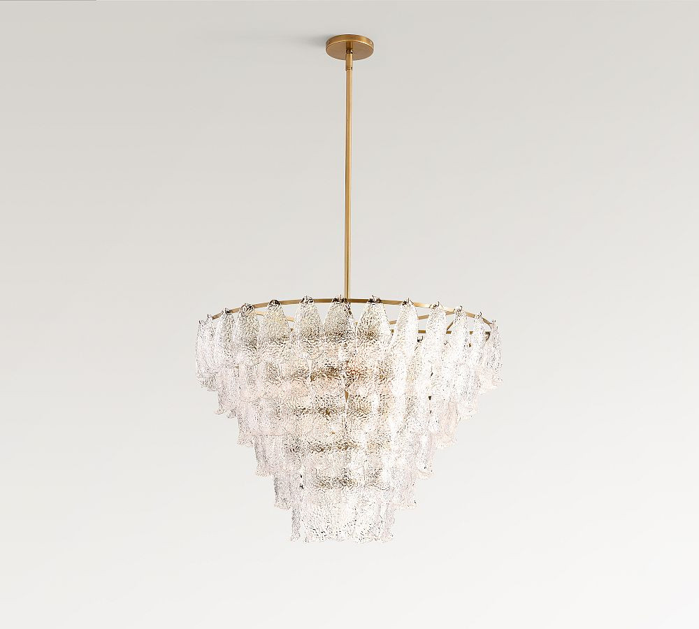Alexandria Glass Round Chandelier (30") | Pottery Barn (US)