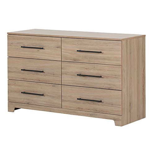 South Shore Primo 6-Drawer Double Dresser, Rustic Oak | Amazon (US)