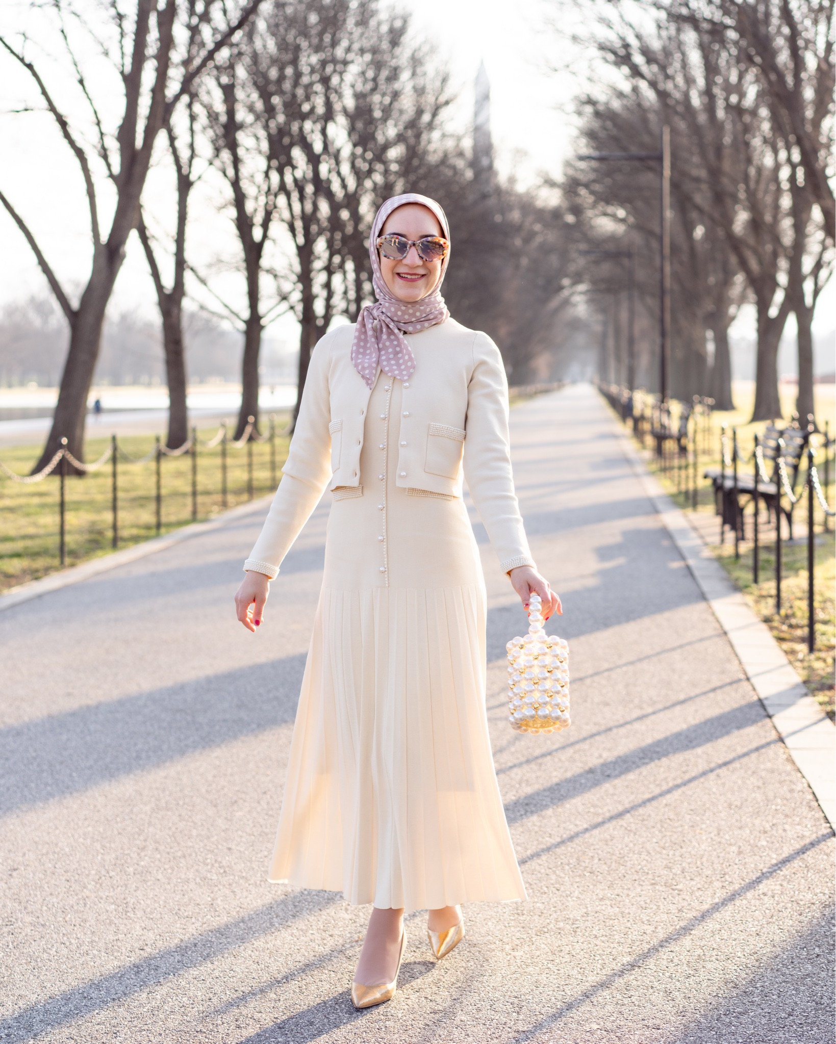 Matching pearl trimmed sweater set 🤍🤍🤍 

#LTKSeasonal #LTKstyletip #LTKshoecrush