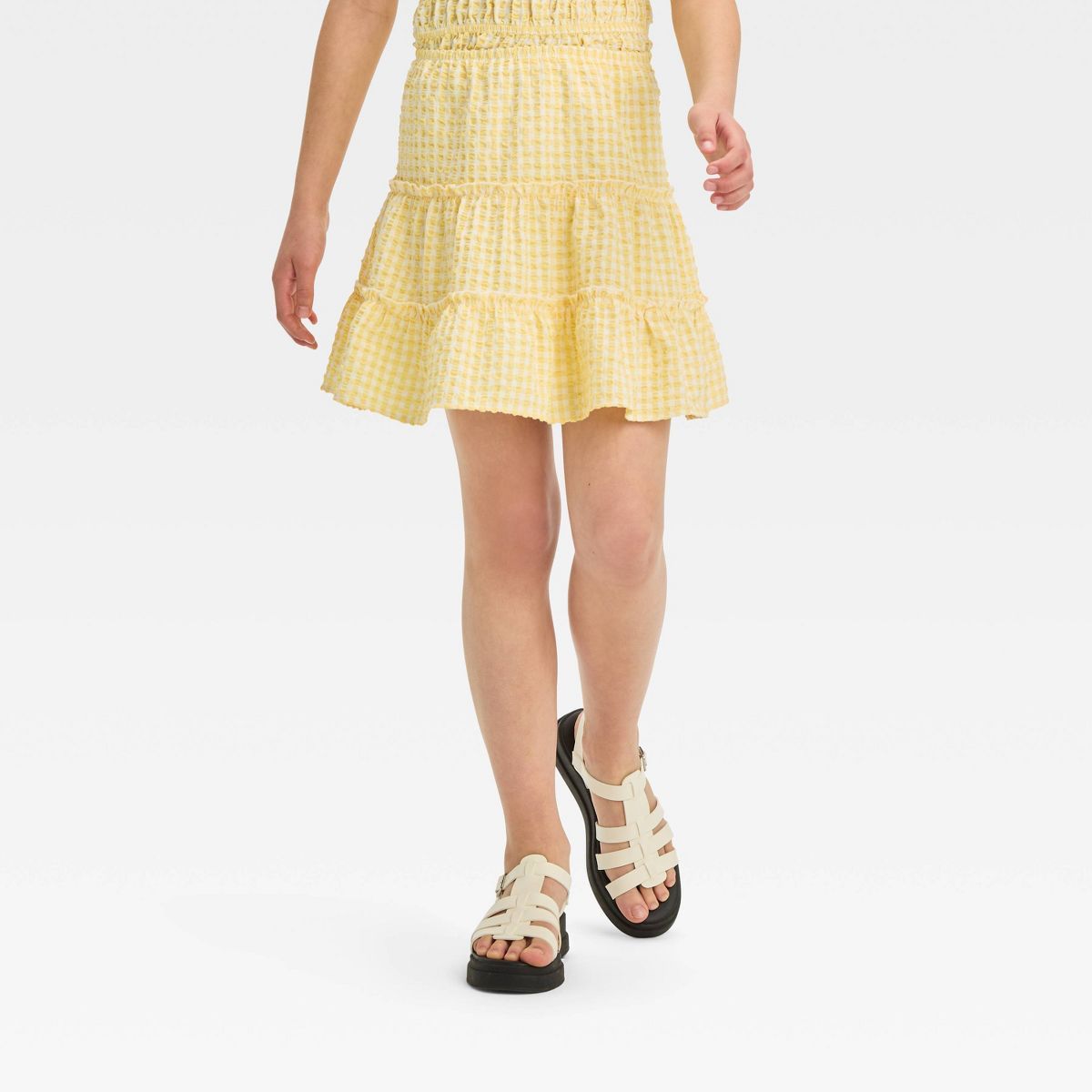 Girls' Ruffle Skirt - art class™ Yellow M | Target