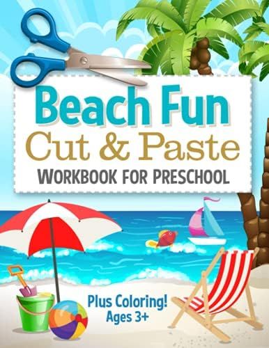 Beach Fun Cut and Paste Workbook for Preschool: Summer Activity Book for Kids Scissor Skills Cutt... | Amazon (US)