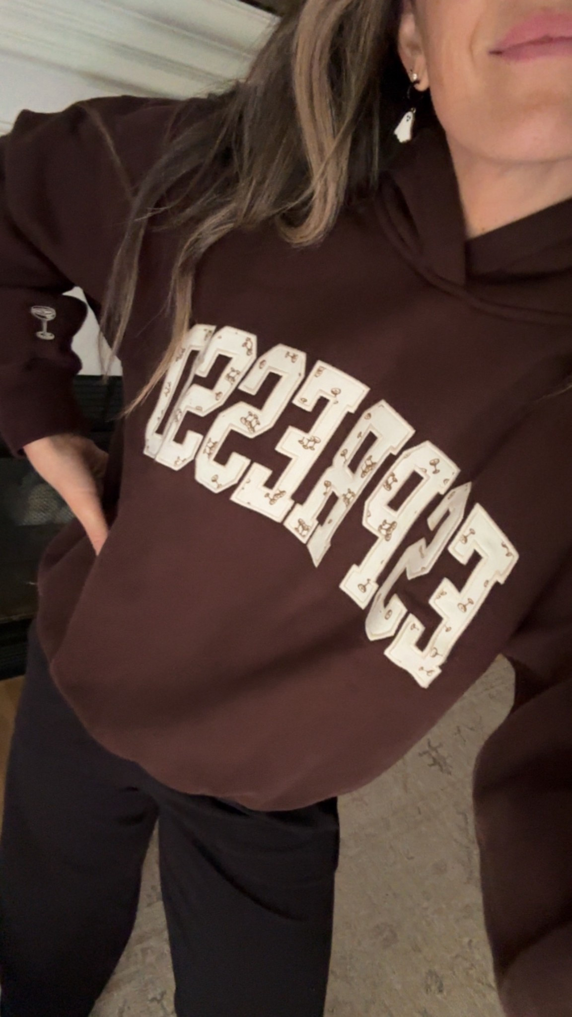 1000% YES! Wearing a size large for a more oversized fit. Espresso sweatshirt. Graphic sweatshirt. Brown outfits. Casual chic. Abercrombie. Martini  

#LTKMidsize #LTKFindsUnder100 #LTKStyleTip