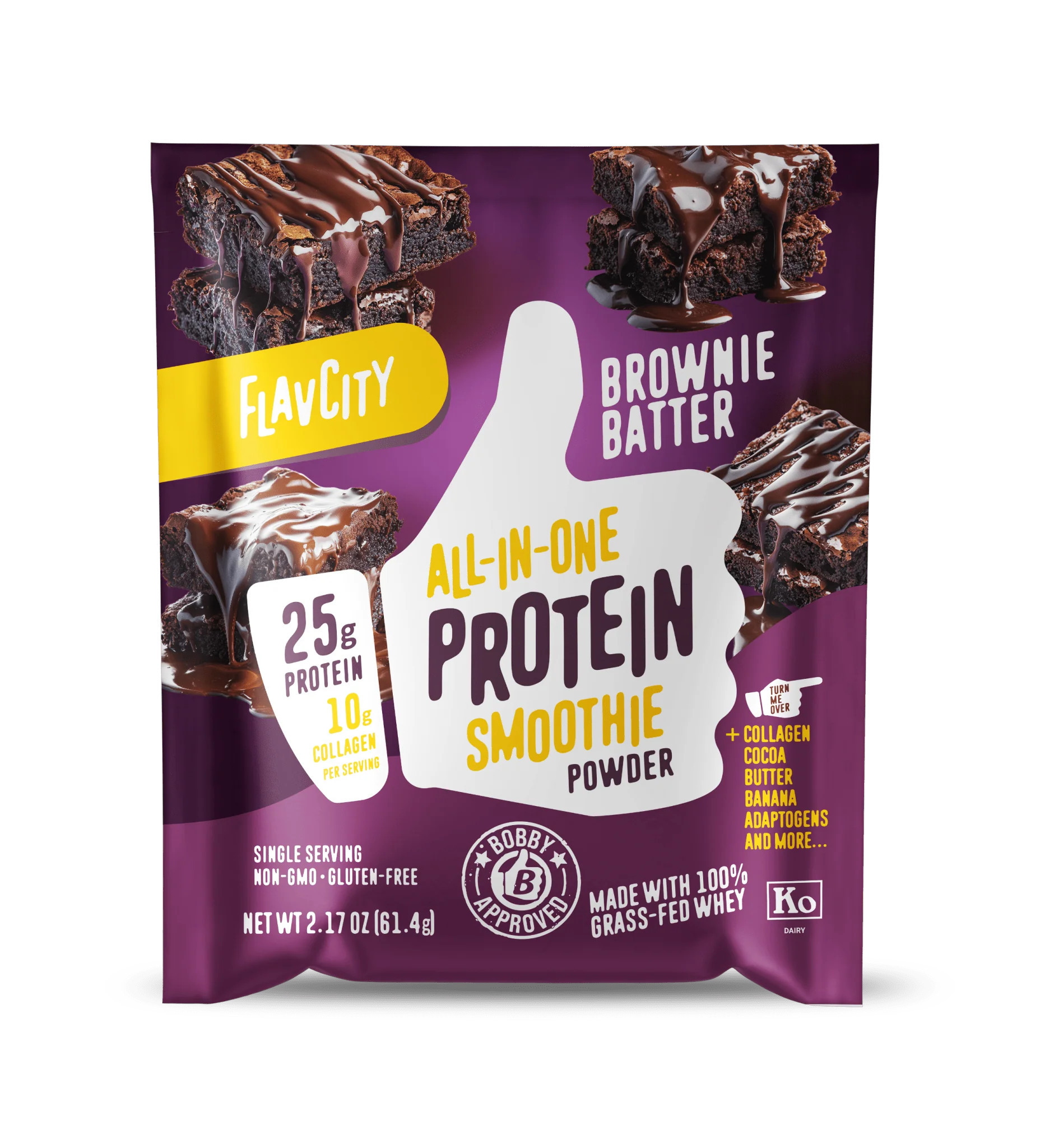 Protein Smoothie Single-Serve Brownie Batter | FlavCity