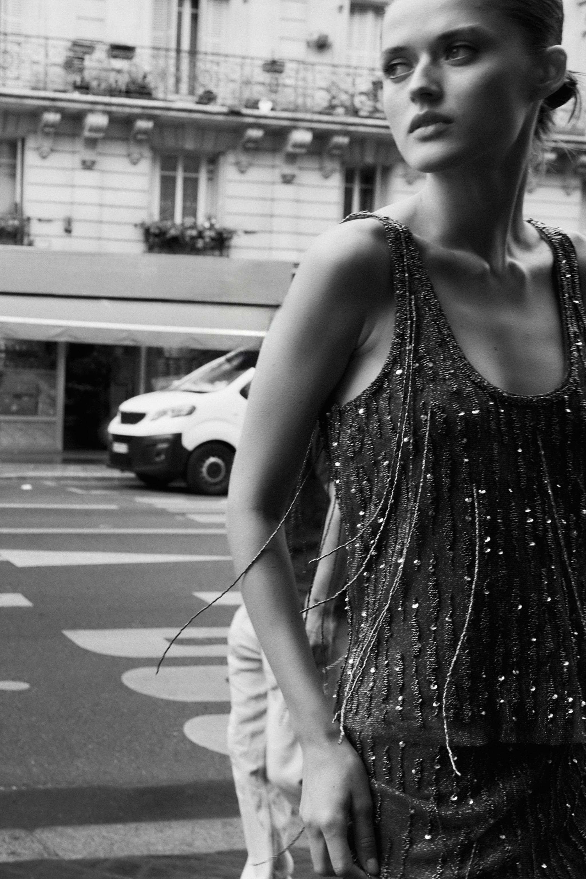 ZW COLLECTION BEADED SKIRT | Zara US
