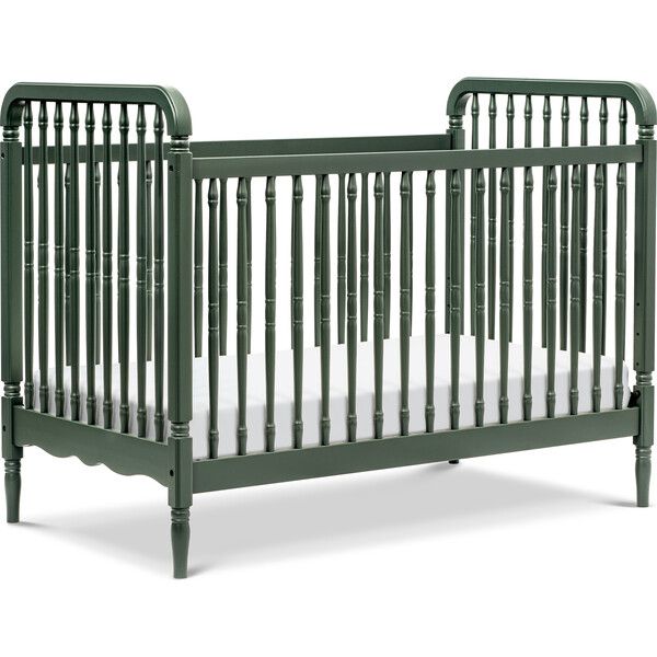 Liberty 3-in-1 Convertible Spindle Crib with Toddler Bed Conversion Kit, Forest Green - Babyletto... | Maisonette