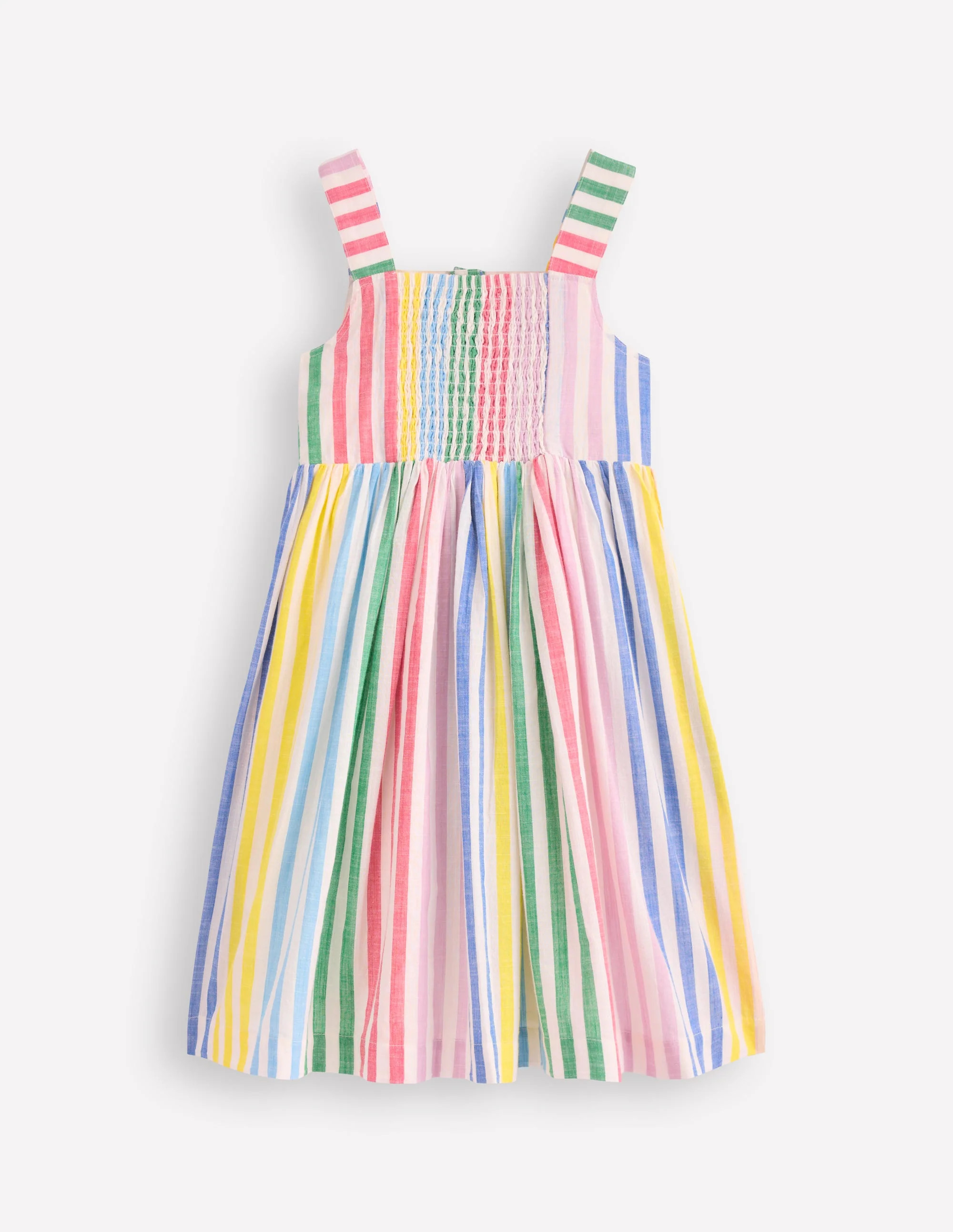 Button Through Woven Dress-Multi Stripe | Boden (US)