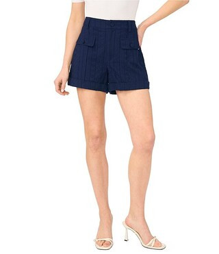 Embroidered Floral High-Rise Short | Dillard's