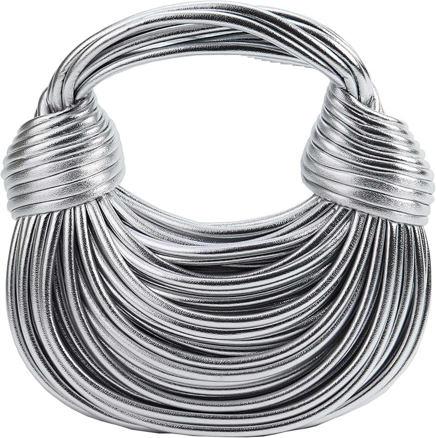 Women Hand-Woven Bread Purse and Handbag Leather Top Handle Satchel Shoulder Crossbody Creative N... | Amazon (US)