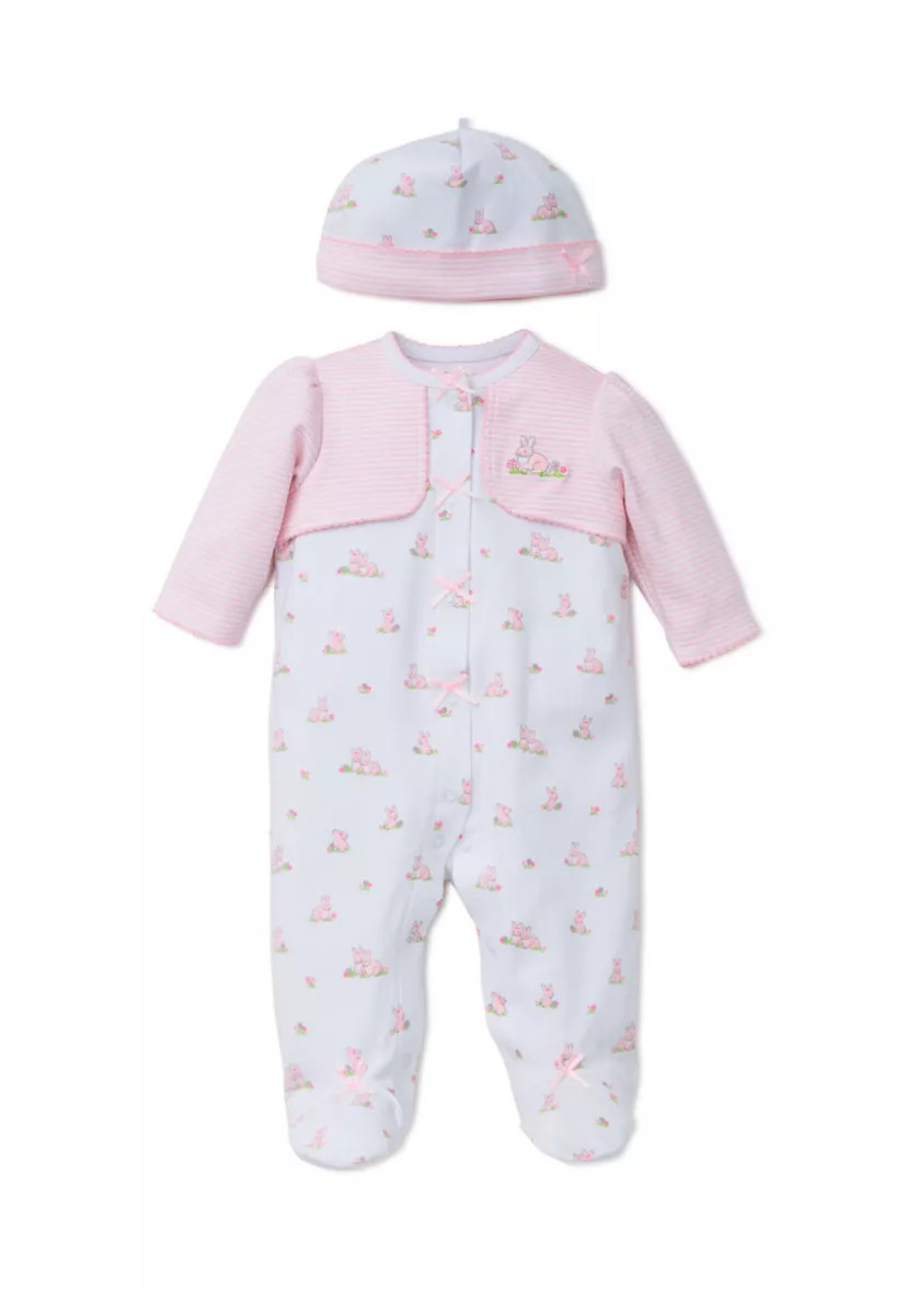 2-Piece Bunny Footie and Hat Set | Belk
