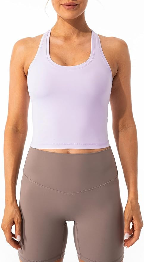 Lavento Women's Racerback Workout Tank Top Sports Yoga Tops Active Sleeveless Shirts | Amazon (US)