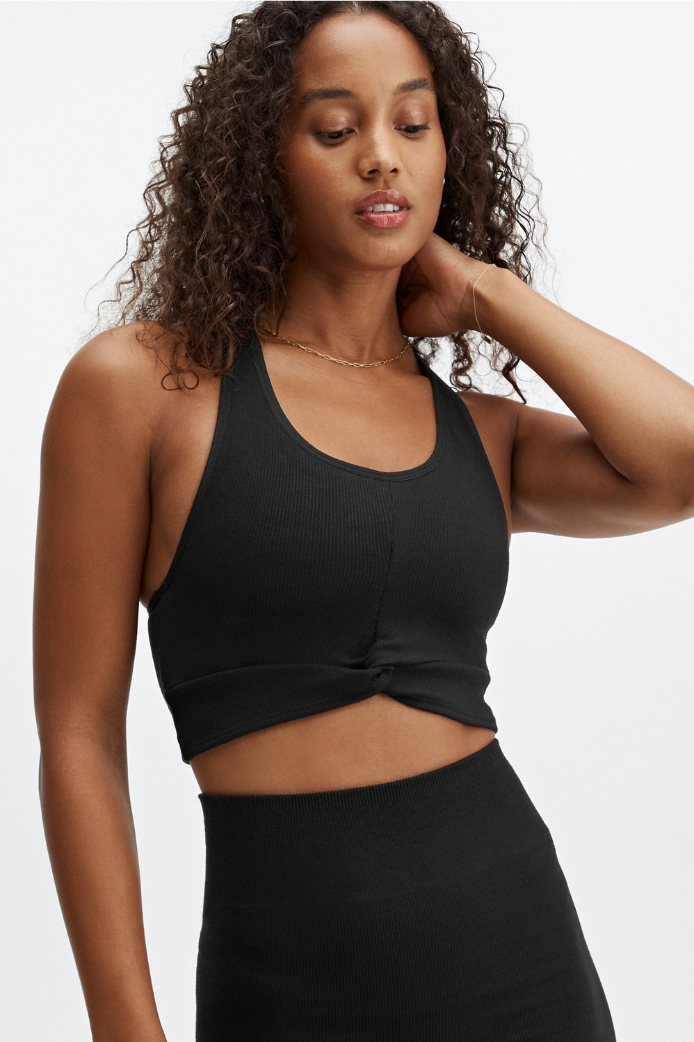 Cloud Seamless Knotted Midi Bra | Fabletics - North America