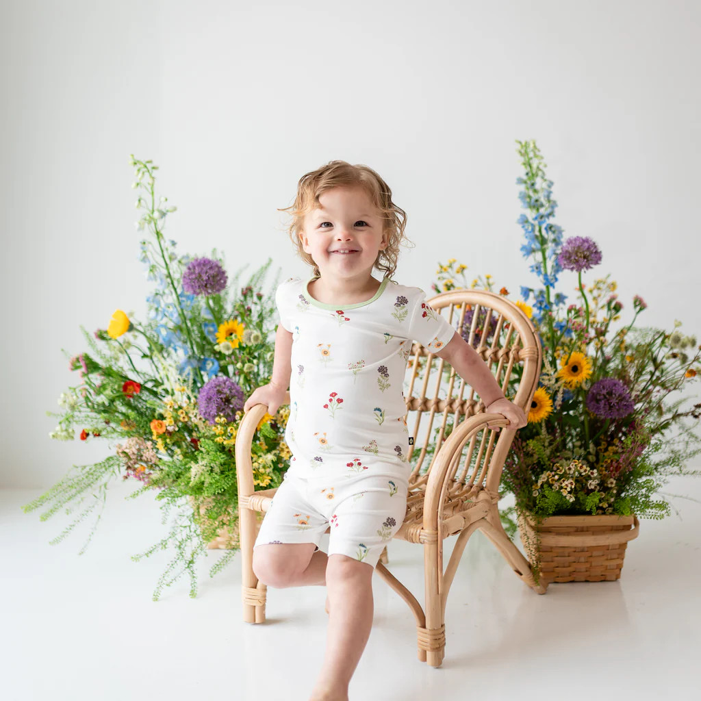 Short Sleeve Pajamas in Wildflower | Kyte Baby