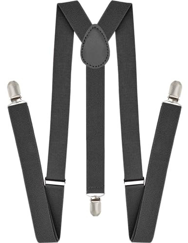 trilece Grey Suspenders for Men (Grey, 1) | Amazon (US)